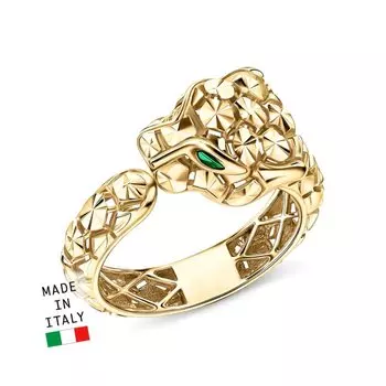 Золотое кольцо с эмалью