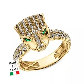 Золотое кольцо с эмалью