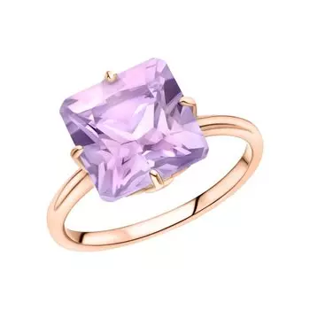 Золотое кольцо с аметистами природными