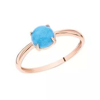 Золотое кольцо с бирюзой