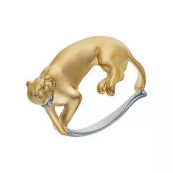 Золотое кольцо с бриллиантами природными