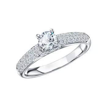 Золотое кольцо с бриллиантами природными