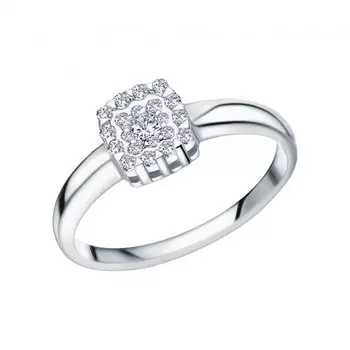 Золотое кольцо с бриллиантами природными