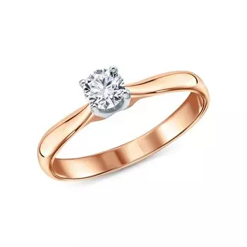 Золотое кольцо с бриллиантами природными