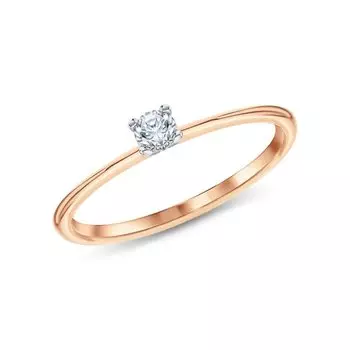 Золотое кольцо с бриллиантами природными