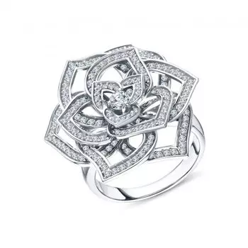 Золотое кольцо с бриллиантами природными