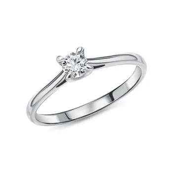 Золотое кольцо с бриллиантами природными