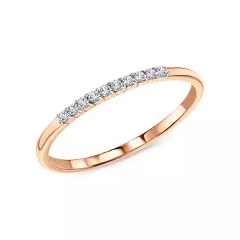 Золотое кольцо с бриллиантами природными