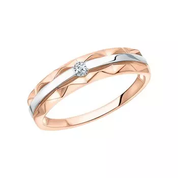 Золотое кольцо с бриллиантами природными