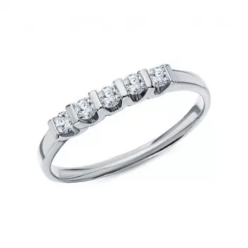 Золотое кольцо с бриллиантами природными