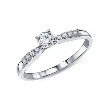 Золотое кольцо с бриллиантами природными