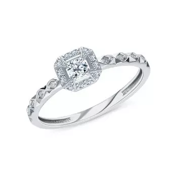 Золотое кольцо с бриллиантами природными