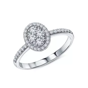 Золотое кольцо с бриллиантами природными