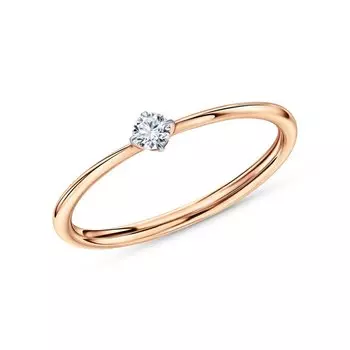 Золотое кольцо с бриллиантами природными