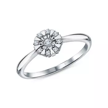 Золотое кольцо с бриллиантами природными