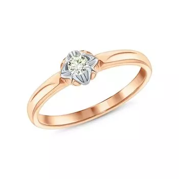 Золотое кольцо с бриллиантами природными