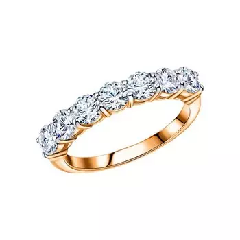 Золотое кольцо с бриллиантами природными