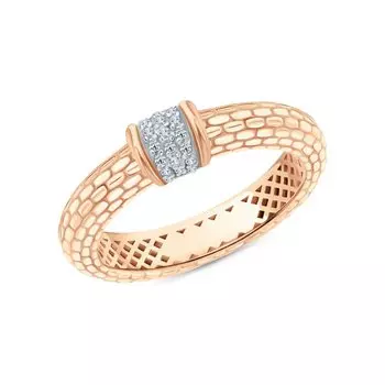 Золотое кольцо с бриллиантами природными