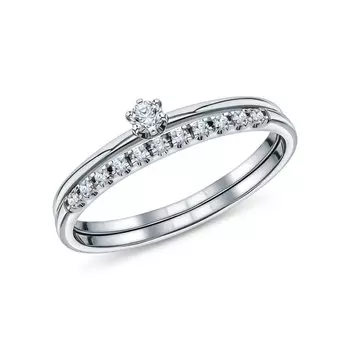 Золотое кольцо с бриллиантами природными