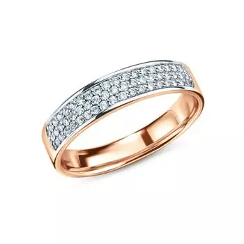 Золотое кольцо с бриллиантами природными