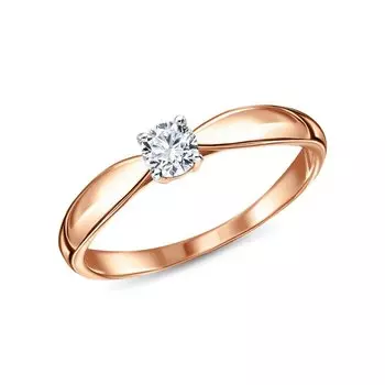 Золотое кольцо с бриллиантами природными