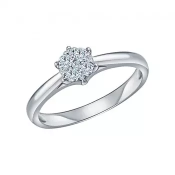 Золотое кольцо с бриллиантами природными