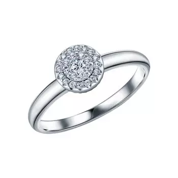 Золотое кольцо с бриллиантами природными