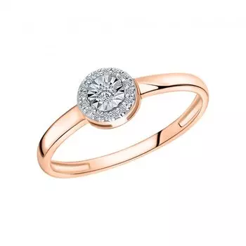 Золотое кольцо с бриллиантами природными