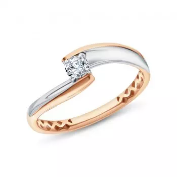 Золотое кольцо с бриллиантами природными