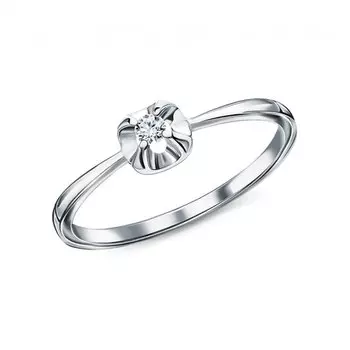 Золотое кольцо с бриллиантами природными