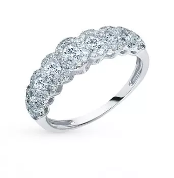 Золотое кольцо с бриллиантами природными