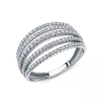 Золотое кольцо с бриллиантами природными