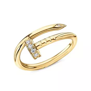 Золотое кольцо с бриллиантами природными