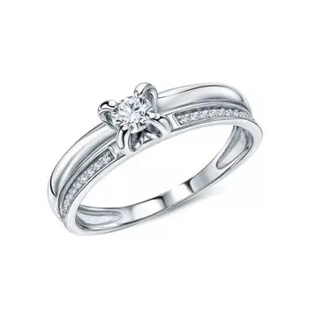 Золотое кольцо с бриллиантами природными