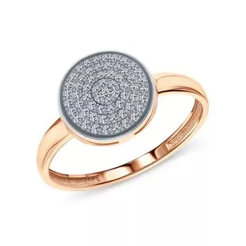 Золотое кольцо с бриллиантами природными