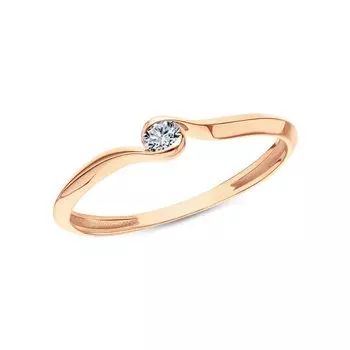 Золотое кольцо с бриллиантами природными