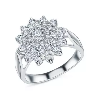 Золотое кольцо с бриллиантами природными