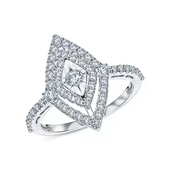 Золотое кольцо с бриллиантами природными