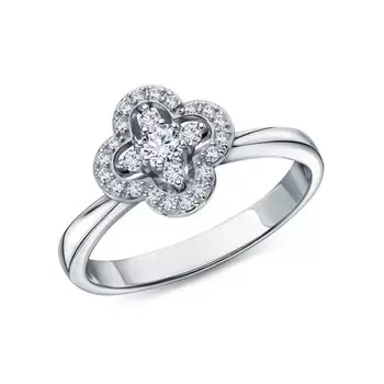 Золотое кольцо с бриллиантами природными