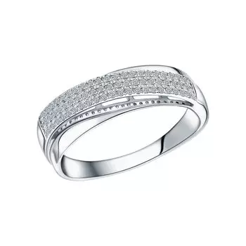 Золотое кольцо с бриллиантами природными