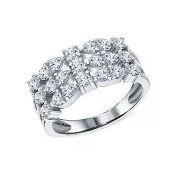 Золотое кольцо с бриллиантами природными