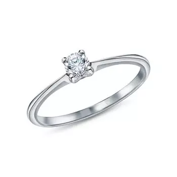 Золотое кольцо с бриллиантами природными