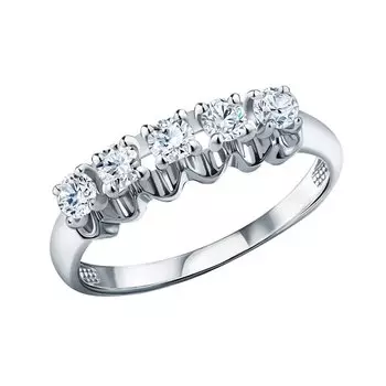 Золотое кольцо с бриллиантами природными