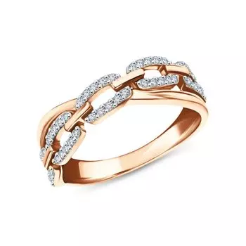 Золотое кольцо с бриллиантами природными