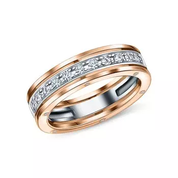 Золотое кольцо с бриллиантами природными