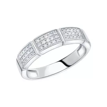 Золотое кольцо с бриллиантами природными