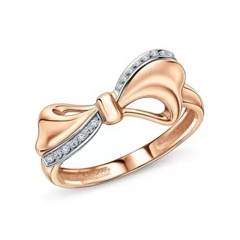 Золотое кольцо с бриллиантами природными