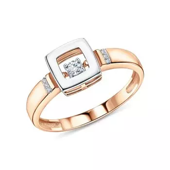 Золотое кольцо с бриллиантами природными