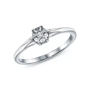 Золотое кольцо с бриллиантами природными