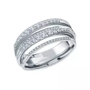 Золотое кольцо с бриллиантами природными